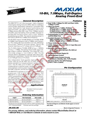 MAX19710ETN+ datasheet  